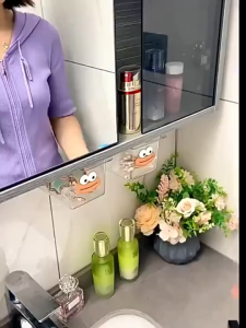 Drawer Style Storage Box Transparent Cartoon Bathroom Pull Out Storage Rack Cotton Swab Makeup Cotton Box