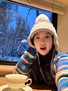 Christmas Sweater Womens Loose Long Sleeve Soft Cozy Knitted Shirt Vintage Winter Fashion Striped Print round Neck Top