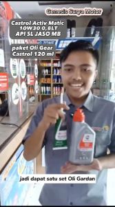 Oli Castrol Activ Matic 10W30 08L Paket Oli Gear Castrol 120ML