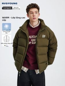 NVG·YOUNG | Warm Quilted Jacket Mens Winter Stand Collar