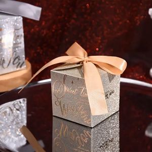 Kotak Souvenir Box Dengan Pita Pesta Pernikahan & Ulang Tahun