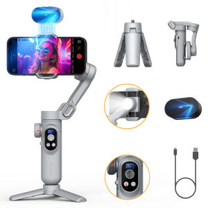 Gimbal Chống Rung Thông Minh AOCHUAN Smart XPro AI Màu Xám 3 Trục Hỗ Trợ Theo Dõi Khuôn Mặt Không Cần Ứng Dụng Dành Cho Điện Thoại iPhone Và Android Tích Hợp Bluetooth