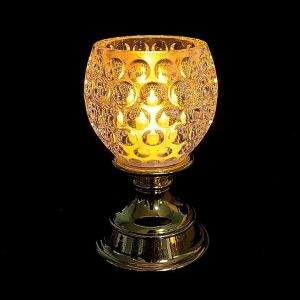 Chân Đèn Nến Tổ Ong Sử Dụng Pin AAA Chân Nén Dùng Trang Trí Nhà Cửa Decor Khách Sạn