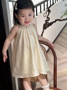 Adorable Princess Dress for Girls Summer New Style French Fashion Pure Color Baby Girl Dress Tagkita Brand Spring Autumn Season