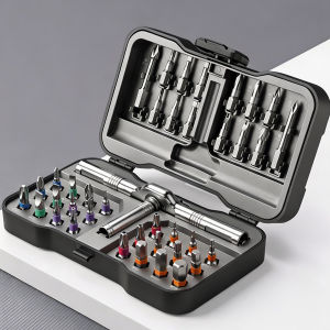38 in 1 Magnetic Ratchet Screwdriver Set Multifunctional Tool Kit For Motorcycle Bike Repair Maintenance Compact Portable