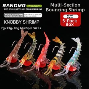 Multiple Segments Bioluminescent Bionic Soft Shrimp Lure