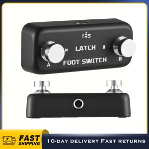 FOOT SWITCH LATCH Double Pedal External Foot Switch Momentary Switch Lock Function for Instrument Speaker Effect Control LS-1