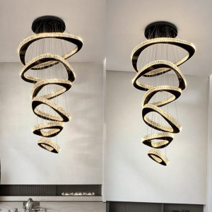 Luxury Crystal Chandelier for High Ceiling Living Rooms