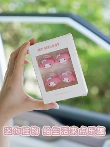 Móc Treo Đồ Ô Tô Sanrio Hello Kitty Dán Không Khoan ABS Silicone LFB314
