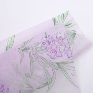 Floral Patterned Non-Woven Bellflower Cotton Milk Cotton Lined Paper Floral Art Packaging Paper for Flower Shops And Greenery