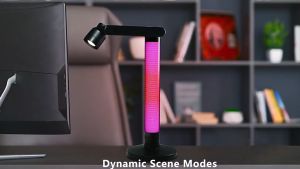 Smart Ambient LED Table Lamp Swing Arm Desk Rotatable Remote Lighting Tuya App Control Works with Alexa Google Home
