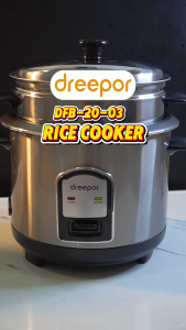 Dreepor Rice Cooker 2/3/4 Liter Capacity Family Size Keep Warm Function Anti-Rust Body non-stick pan electric cooker with steamer