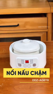 Nồi nấu chậm Bear DDZ-A08T8 08L - Bản Quốc Tế - Bảo Hành Chính Hãng 18 Tháng - Minh Việt