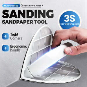 Multifunctional Semi-Circular Angle Sanding Sandpaper Tool Angle Sandpaper Holder Self-adhesive High-end Putty Polishing Tool