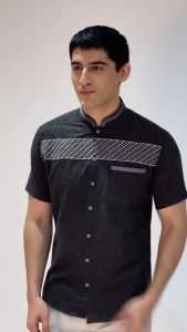 Casella Baju Koko Pria Lengan Pendek Luxury Embroidery