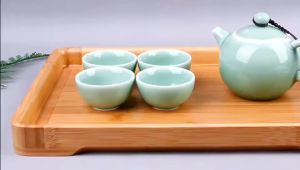 Tatakan Nampan Gelas Cangkir Teh Chinese Bamboo Tea Tray