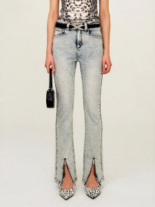 SMFK | Design Fitting Stretch Flare Denim Pants