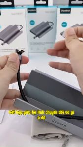 Bộ Hub chuyển đổi 5in1 Choetech HUB-M77 docking station (HDMI 4K60Hz + USB*3 + PD100W)- hàng chính hãng
