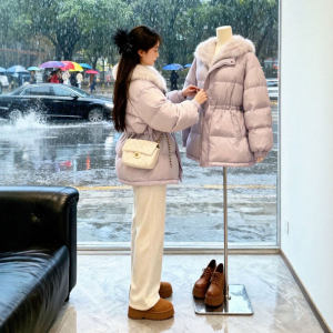 CHANGTONG | High-end Fashion Stylish Purple Waist-defining Coat Spring Season