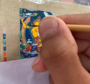 Thangka Manjushri 唐卡 文殊菩萨（手工）