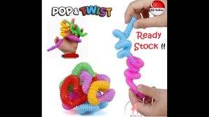{SG Seller} 6 Colors Pop & Twist Tube - Fidget Toy – Pop Tube Fidget - Children gift with Colors Box for Set