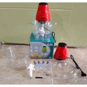 Blender Daging Bumbu 4 Mata Pisau Elektrik Meat Grinder Gilingan 2L