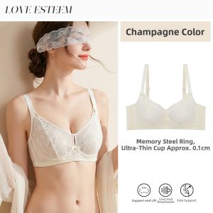 LOVE ESTEEM | Light Breathable Seductive Lace Bra Anti Bulge Rabbit Ear Cup