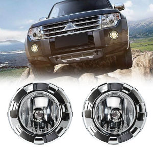 Cụm Đèn Sương Mù Trước Mitsubishi Pajero 3 2007-2010 Phù Hợp Với V73 V97 Đèn Sương Mù Xe Hơi Màu Đen Chất Liệu ABS+LED Chống Thấm Nước H11 12V 55W