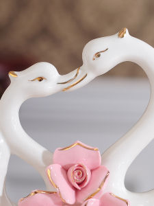 Swan Decoration Decoration Ceramic Living Room Entrance Bedroom Creative Girls Gifts Cute Wedding Wine Cabinet Home Products