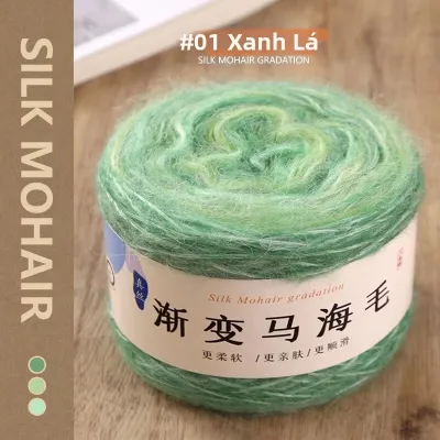 Sợi Len Mohair Dạng Degradé Lụa 100g