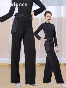 Modern Dance Pants High Waist Wide Leg Friendship Dance Womens Clothing Latin Social Dance Practice Uniforms Streamer Geitba