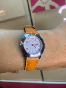 Đồng hồ nữ hiệu CLUSO DERME QUARTZ size 245mm máy vàng MIYOTA dây da BAMBI  full thép độ mới cao