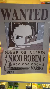 Poster Wanted Nico Robin A3 - Lệnh Truy Nã Nhà Khảo Cổ Băng Mũ Rơm 930M Belly