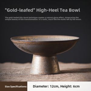 ZiQuanJian Ceramic High Foot Tea Tray Chinese Style Fruit Plate Luxury Nordic Style Casual Use Dishware Tea Snack Tray