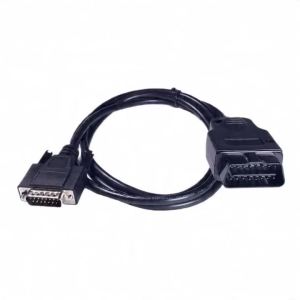 Car DB15 Male Extension Cable 1.5m OBD 2 OBD2 Male To DB15 Male + DB9 Connector OBD2 RS232 9pin Cable Diagnostic Interface