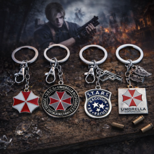 [WONDER-X] Resident Evil Keychain Pendant Keyring Gaming Biohazard Racoon City Umbrella Collection Gift