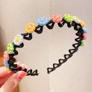 Cartoon Strawberry Childrens Headband Sweet Toothed Non-slip Wavy Hair Band for Kids Fashion Girl Hair Accessories