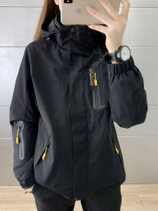 Womens Gore-Tex Jacket Trendy South Korea Three-in-One Detachable Spring & Fall Single Layer Waterproof Windproof Hiking Ski Suit Outwear Men