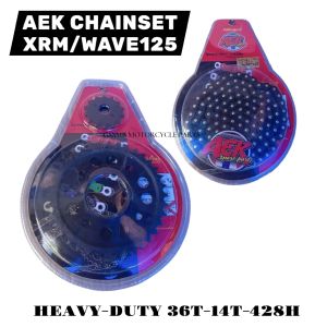 AEK HEAVY-DUTY CHAINSET XRM/WAVE 125 SIZE 14/34 14/36 428