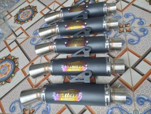 NORTHOON Knalpot racing original Slincer black coating series NORTHOON RACING EXHAUST original Brand laser cutting system diameter inlet 50 mm.