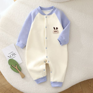 Autumn Winter Baby Romper Suit Warm Outdoor Clothes Fleece Lined Snug Fit Baby Duckling Clothing for Newborn And Toddlers Boys And Girls