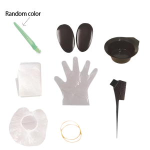 8Pcs Hair Dyeing Kit Set with Bowl Brushes Clips Gloves Professional Home Salon Coloring Tools for DIY Hair Color