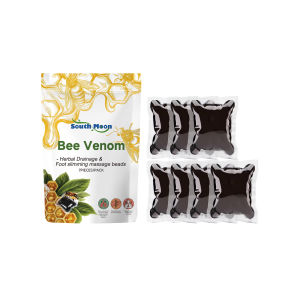 South Moon  Bee Venom Foot Soaking Balls Lymphatic Drainage Foot Slimming Massage Beads Foot Soak Beads Deep Cleaning Foot Soak Slimming and Help To Sleep Health Care Foot Bath Bag (7pieces)