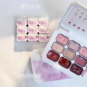 HBESTY Cherry movie naked pink blush pat glue nail polish glue high saturation smudge gradual change nail polish