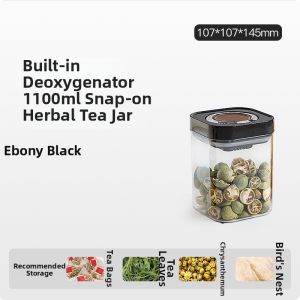 AIJIADA | Press-type Airtight Tea Storage Jar Premium Attractive Moisture-proof