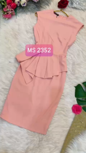 Mydu shop | MS 2352 – Đầm thun ôm bèo eo dún xinh xắn tạo điểm nhấn duyên dáng