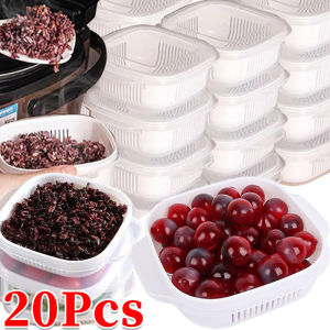 20pcs Food Storage Box / Rice Fruit Preservation Container with Lid / Frozen Heated Microwave Oven Rice Packaging Boxes / Kitchen Tool