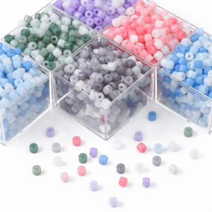 ลูกปัดอุปกรณ์ทำเครื่องประดับอะคริลิกพลาสติก6X5มม. 100ชิ้นสำหรับสร้อยข้อมู่ข้อเท้าลูกปัดเครื่องประดับ DIY