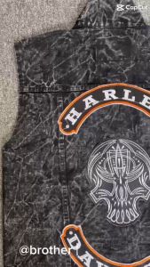 Jaket Rompi Jeans Pria Harly Rompi Motor Vest Pria Ukuran M L XL XXL XXXL