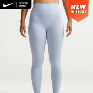 Nike One Seamless Front Womens High-Waisted Full-Length Leggings - Hydrogen Blue [HJ9196-407]